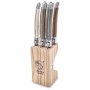 Комплект 6 ножa за стекове с дървена поставка Laguiole Style de Vie Premium Treasure, снимка 2