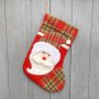 1834 Голям коледен чорап за украса или подаръци Дядо Коледа и Снежко, снимка 1 - Декорация за дома - 30786012