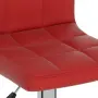 vidaXL Бар табуретка, виненочервена, изкуствена кожа, снимка 7