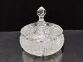 кристална бонбониера захарница купа Бохемия , снимка 10