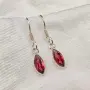 Сребърни обеци с Гранат , снимка 4