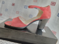 №37 Нови! Сандалки цвят Диня на ток, снимка 3
