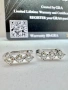 Сребърни обеци с мойсанит (диамант) 0.6 карата 6камъка*0.1 карат, снимка 1