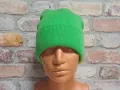 Нова зимна дамска/детска шапка в зелен цвят, снимка 3