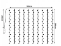 Светлинна завеса 300 LED гирлянда за прозорец с дистанционно управление в студени цветове 3м, снимка 6