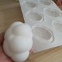 3D 6 бр Bubble  Облак Облаци мехури силиконов молд форма за десерти мус желе шоколад гипс свещ и др, снимка 3