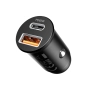 Зарядно устройство за кола адаптер Proove Tiny Power Pro PD 65W с USB и USB-C изход, Черен , снимка 1