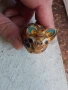 Прасенце миниатюра клоазоне бронз клетъчен емайл, снимка 4