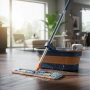 Комплект моп с 360° въртене и сгъваема кофа – Професионално и безконтактно почистване у дома, снимка 1