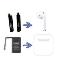 Батерии за слушалки за Airpods 1st 2nd 3nd A1604 A1523 A1722 A2032 A2031 Air Pods 1 Air Pods 2 3 Сме, снимка 4 - Други - 44363810