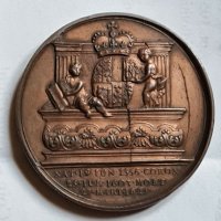 RARE, UK. JAMES 1st. Medal by Jean Dassier 1830 KING & QUEENS , снимка 3 - Нумизматика и бонистика - 31817628