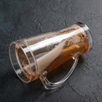 2580 Ледена халба за бира с двойни стени охлаждаща чаша за бира и ледени напитки, снимка 3 - Чаши - 35244510