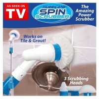 SPIN SCRUBBER ЕЛЕКТРИЧЕСКА ЧЕТКА ЗА ПОЧИСТВАНЕ НА БАНЯ - код 1796, снимка 1 - Мопове, кофи, четки и метли - 34264307