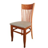 Масивен трапезен стол Атина цвят канела, снимка 2 - Столове - 44290185