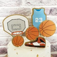 Баскетбол Баскетболна топка кош обувка потник картонени топери украса декор за торта рожден ден, снимка 1 - Други - 39972262