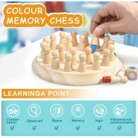 Детски дървен шах , снимка 11 - Образователни игри - 40702482
