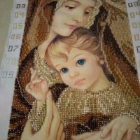 Гоблен "Богородица с младенеца", снимка 1 - Гоблени - 31017404