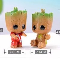 4 бр Пазители на Галактиката Marvel Guardians of the Galaxy Groot Груут пластмасова фигурка играчка , снимка 2 - Фигурки - 32203462