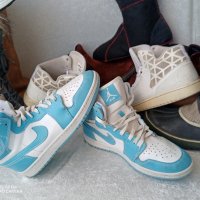 Nike® AIR Jordan® унисекс маратонки кецове баскет кецове, синьо белите Nike® AIR Jordan®, 39 - 40, снимка 12 - Маратонки - 44244312