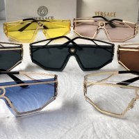 Versace 2023 дамски мъжки слънчеви очила маска 7 цвята черни кафяви прочрачни жълти розови сини , снимка 12 - Слънчеви и диоптрични очила - 40790179