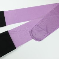 L нови лилави чорапи с ликра и черна плътна лента, снимка 7 - Бельо - 44340520