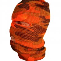 Балаклава зимна шапка очи - уста - Оранжев камуфлаж, снимка 1 - Спортна екипировка - 39752682