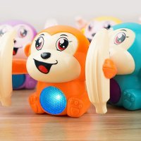 Бебешка играчка търкаляща се маймунка, дистанционно управление чрез пляскане, снимка 6 - Музикални играчки - 42183689