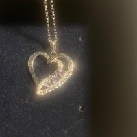 	Нова нежна Дамска огърлица с кристали Сърце Циркон Колие Подарък жена, снимка 7 - Колиета, медальони, синджири - 42188829