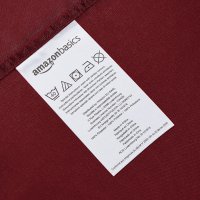 Долен чаршаф с ръб от микрофибър AmazonBasics, бордо, 135 x 190 x 30 cm, снимка 3 - Спално бельо - 37672807