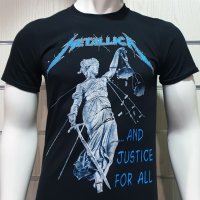 Нова мъжка тениска с дигитален печат на музикалната група METALLICA and justice for all с гръб, снимка 7 - Тениски - 29878493