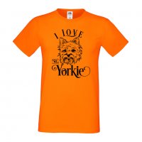 Мъжка тениска I Love My Yorkie Dog,Куче, животно,подарък,изненада, снимка 7 - Тениски - 36935819