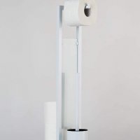 Поставка за тоалетна хартия и тоалетна четка Wenko RIVALTA WHITE, 3 в 1, снимка 5 - Други стоки за дома - 40063708
