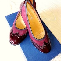 Caprice нови дамски кожени обувки, винено червени с ток, Немски №38,5, снимка 7 - Дамски обувки на ток - 29224797