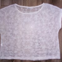 Къса дамска блуза - мрежа, снимка 5 - Тениски - 40478771