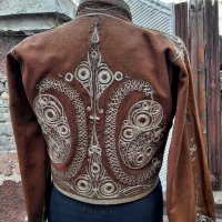 Автентична Османска връхна дреха салтамарка със сърмени конци, снимка 5 - Антикварни и старинни предмети - 31061638
