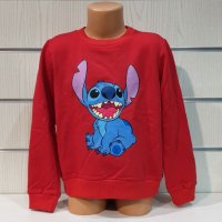 Нова детска ватирана блуза с дълъг ръкав Стич (Stitch) в червен цвят, снимка 6 - Детски Блузи и туники - 38996197