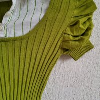 Зелена блуза 2 в 1, снимка 1 - Блузи с дълъг ръкав и пуловери - 37770347