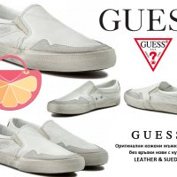 ПРОМО 🍊 GUESS 43 номер 🍊 Оригинални кожени обувки без връзки LEATHER & SUEDE нови с кутия, снимка 7 - Спортно елегантни обувки - 26592003