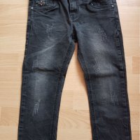 Унекални сиво-черни дънки за 6г, снимка 1 - Детски панталони и дънки - 30128385