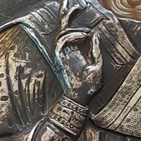 Сребърна икона Свети Николай Чудотворец/сребро 925/, снимка 5 - Икони - 38829136