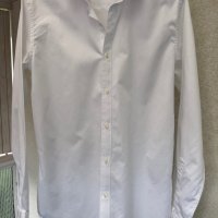 Класическа бяла риза гладък памук, снимка 4 - Ризи - 29198668
