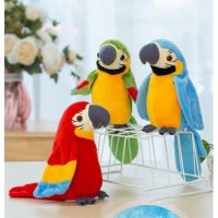 Плюшен интерактивен говорещ папагал Арчи, снимка 2 - Музикални играчки - 37565431