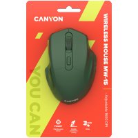 Мишка Безжична CANYON CNE-CMSW15SM Маслинено зелена 1600dpi 4btns, снимка 6 - Клавиатури и мишки - 36644870