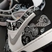 Nike Air Jordan 1 Low Bandana Grafitti Black White Grey Обувки Маратонки Кецове Номер 39 Размер Нови, снимка 4 - Маратонки - 39273607