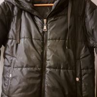 Дамско черно яке, изчистен дизайн, размер М,, снимка 3 - Якета - 44735784