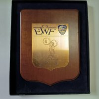 Плакет EWF Европейска федерация вдигане на тежести, снимка 1 - Антикварни и старинни предмети - 42741007