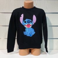 Нова детска ватирана блуза с дълъг ръкав Стич (Stitch) в черен цвят, снимка 5 - Детски Блузи и туники - 38996156