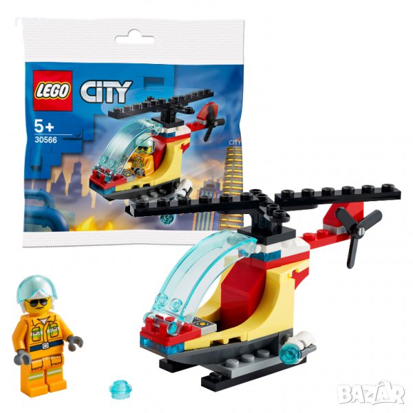 НОВИ! LEGO® 30566 City Пожарникарски хеликоптер , снимка 1