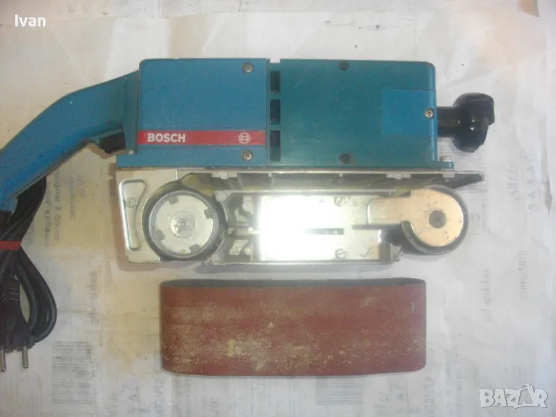 950W/4,6A Germany BOSCH ОРИГИНАЛЕН ЛЕНТОВ ШЛАЙФ НЕМСКИ СИНЯ СЕРИЯ СТАРО КАЧЕСТВО ЗА ЧАСТИ ЗА РЕМОНТ, снимка 1