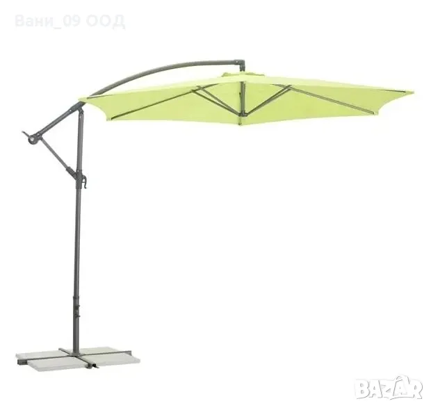 Висящ градински чадър със стойка, снимка 1